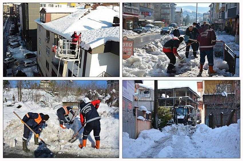 Kdz. Ereğli Belediyesi’nin kar temizliği hız kesmeden devam ediyor..