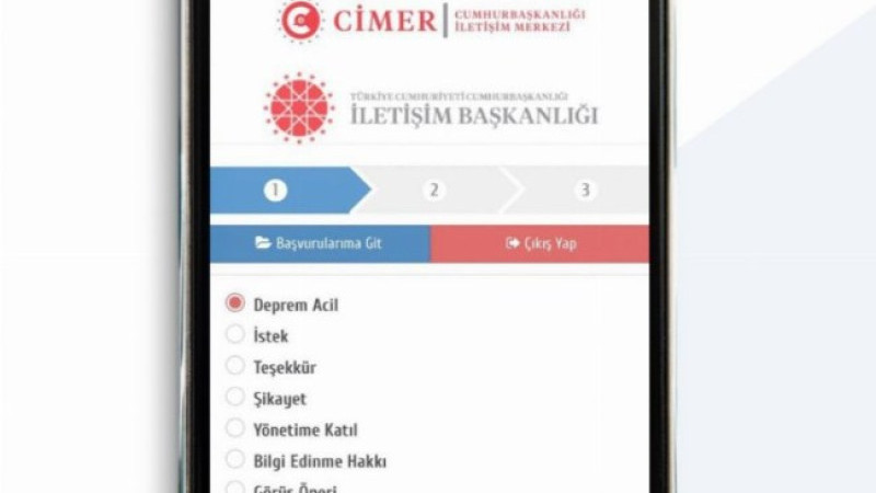 CİMER'de 'Deprem Acil' kullanıma açıldı..