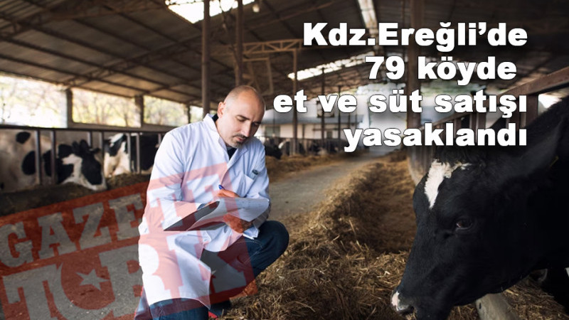 Kdz.Ereğli’de 79 köyde et ve süt satışı yasaklandı..