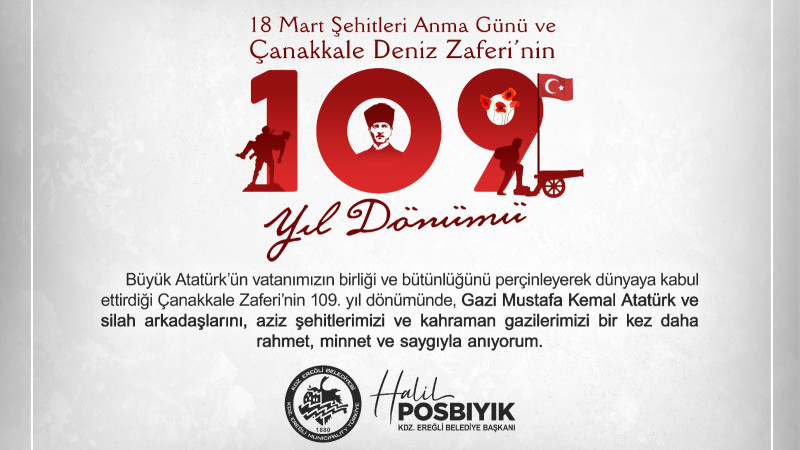 Başkan Posbıyık'ın 18 Mart Çanakkale Zaferi Mesajı
