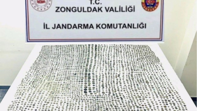 Kdz.Ereğli’de 3024 adet Bizans ve Roma sikkesi ele geçirildi,