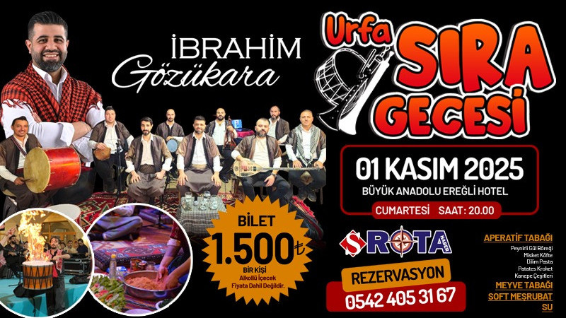 Urfa sıra gecesine davetlisiniz...