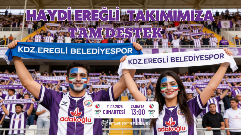 Biz hazırız, omuz omuza hep beraber maça çıkalım..